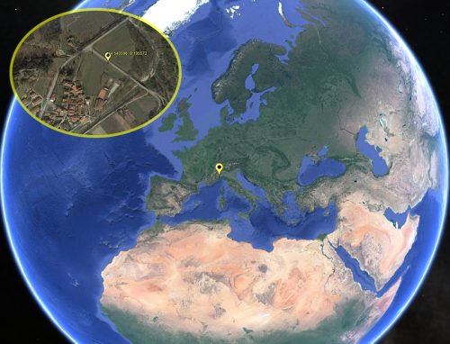 Segnaposto ottenuto con coordinate geografiche in Google Earth.